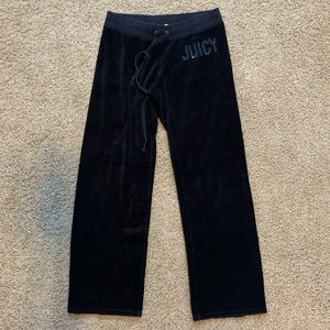 Juicy velour black pants small